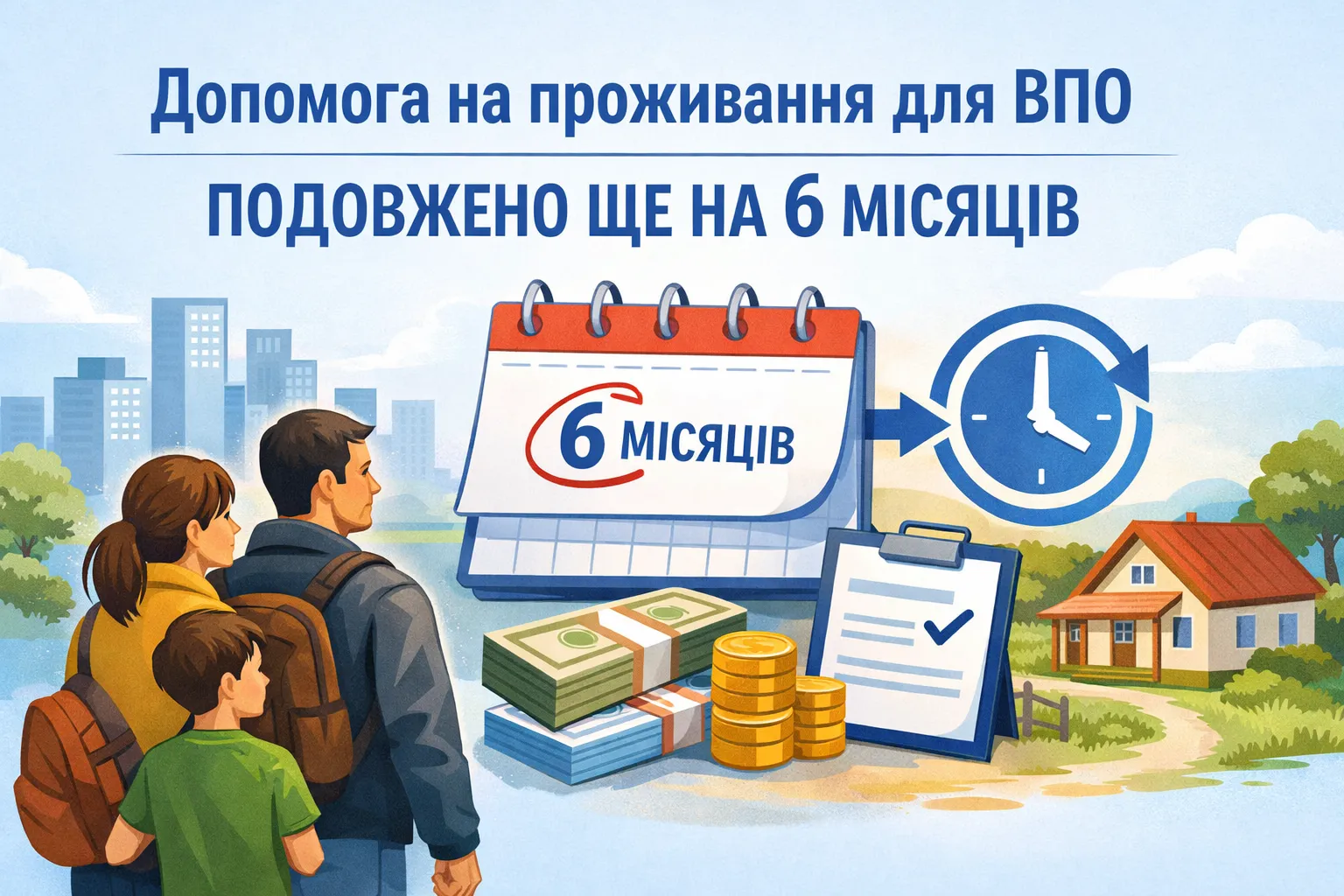 Уряд продовжив період виплати допомоги на проживання для ВПО ще на один шестимісячний період