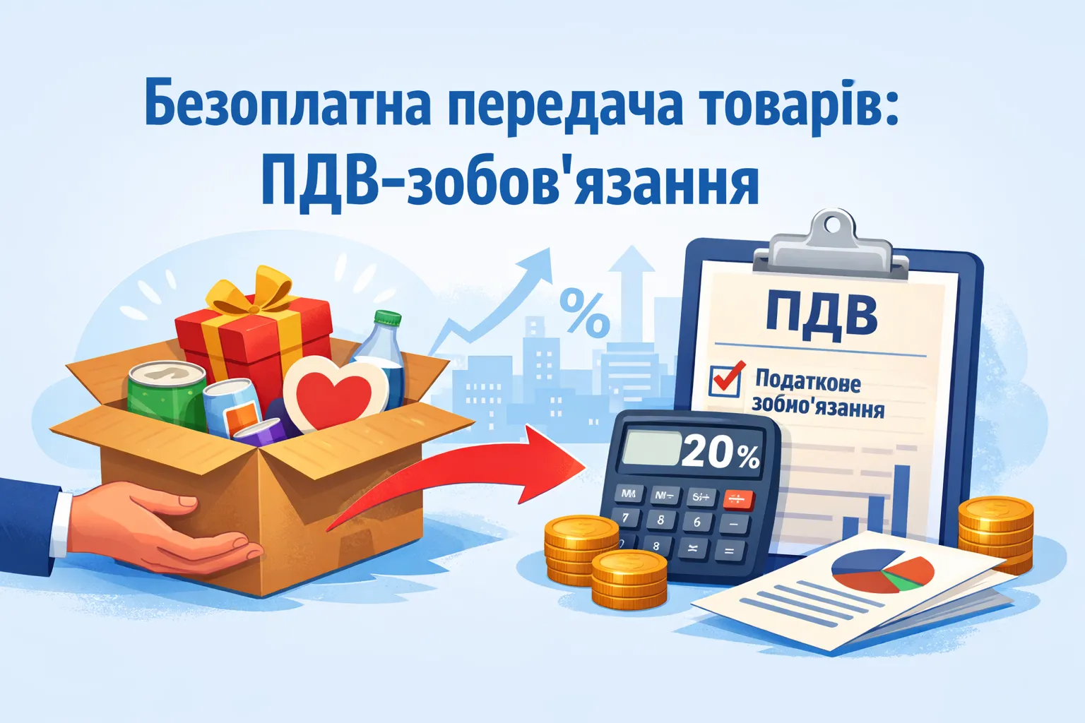 Безоплатна передача товарів: які ПДВ-зобов’язання нараховувати