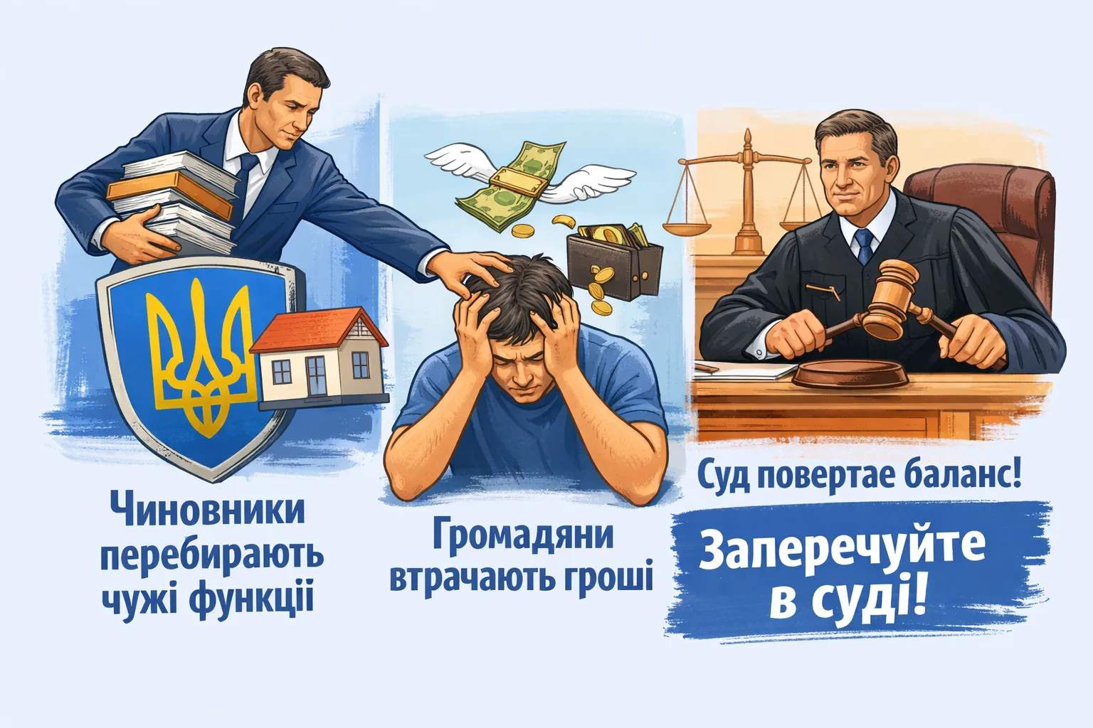 державні органи беруть на себе невластиві функції, а громадяни втрачають гроші через процесуальну пасивність. Суди ж змушені повертати систему до балансу, нагадуючи чиновникам про межі їхніх повноважень. Іноді достатньо просто прийти в судове засідання та заявити заперечення, щоб зламати налагоджений механізм стягнень чи тимчасових обмежень.