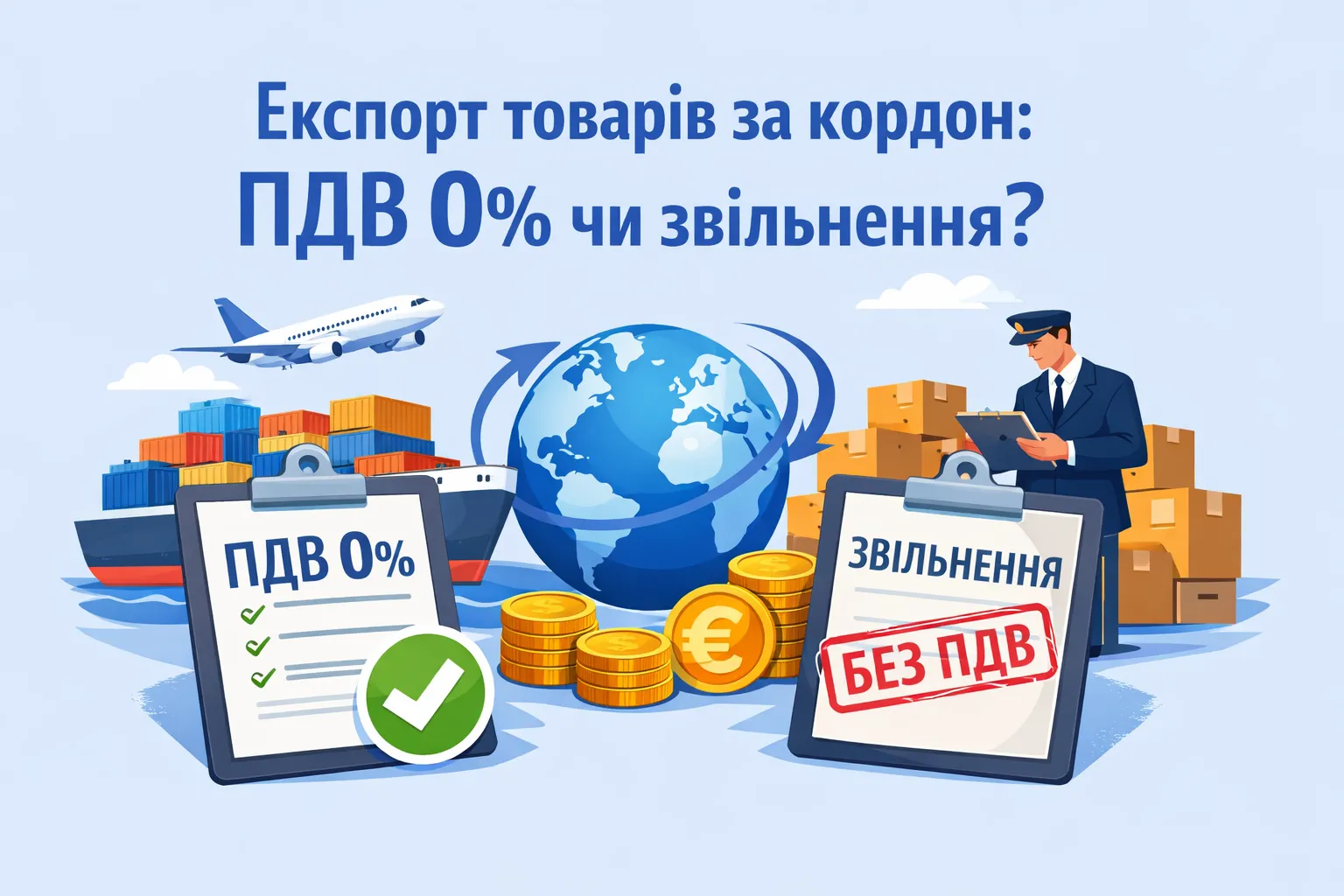 Вивезення товарів за кордон: коли ПДВ 0%, коли діє звільнення Вивезення товарів за кордон: коли ПДВ 0%, коли діє звільнення