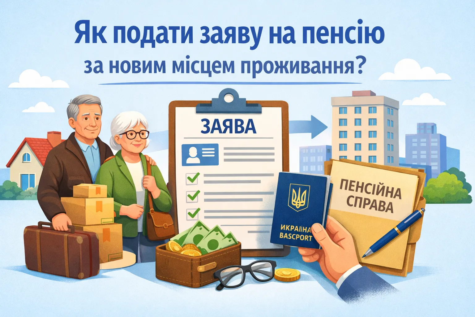 Як подати заяву на виплату пенсії за новим місцем проживання?