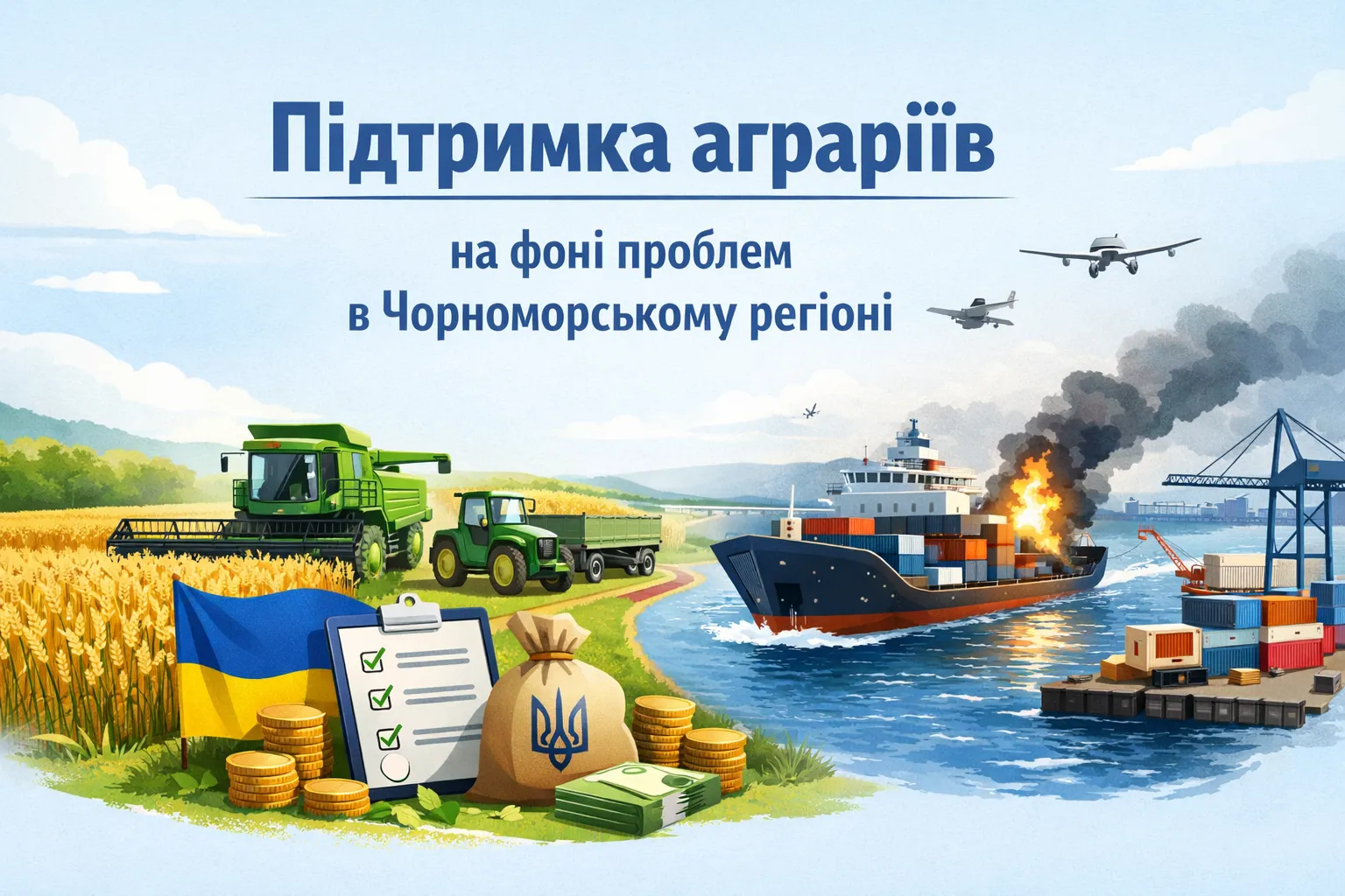 Уряд підтримав аграріїв через ускладнення логістики в Чорноморському регіоні
