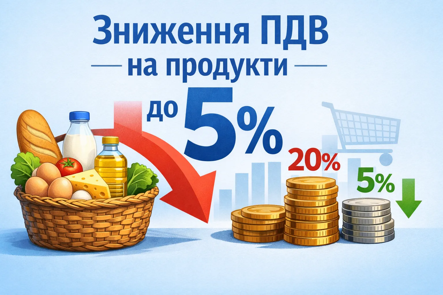 ПДВ на базові продукти харчування хочуть знизити до 5%