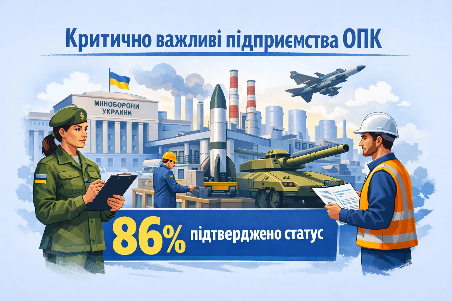 Міноборони завершило перегляд критичності підприємств ОПК: 86% підтвердили статус