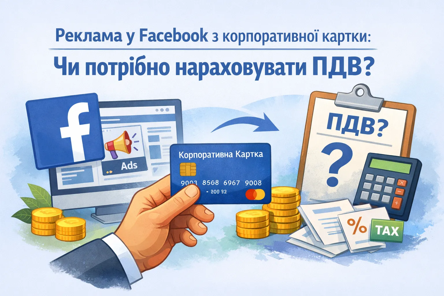 Реклама у Facebook з корпоративної картки: чи потрібно нараховувати ПДВ