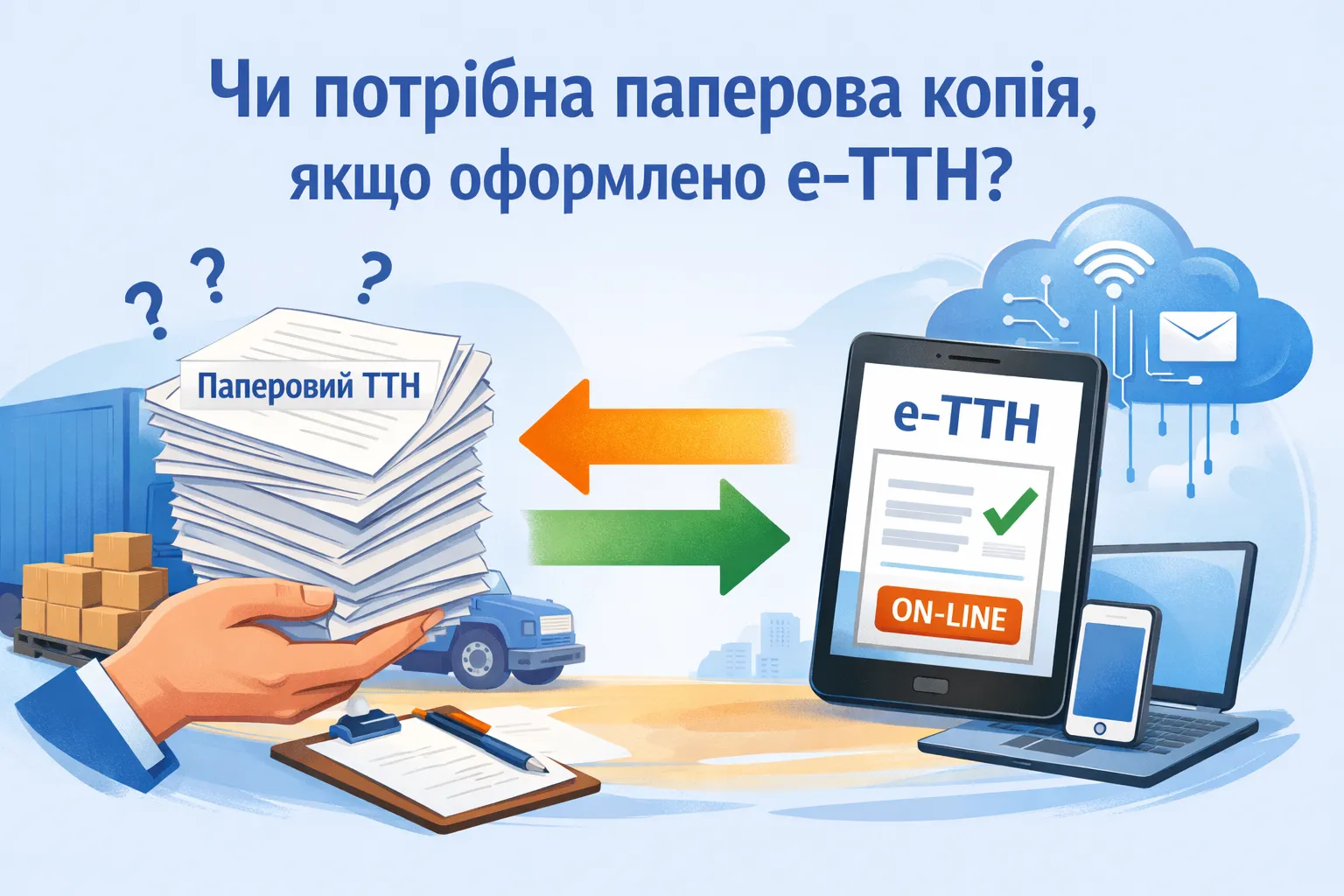 Чи потрібна паперова копія, якщо оформлено е-ТТН?