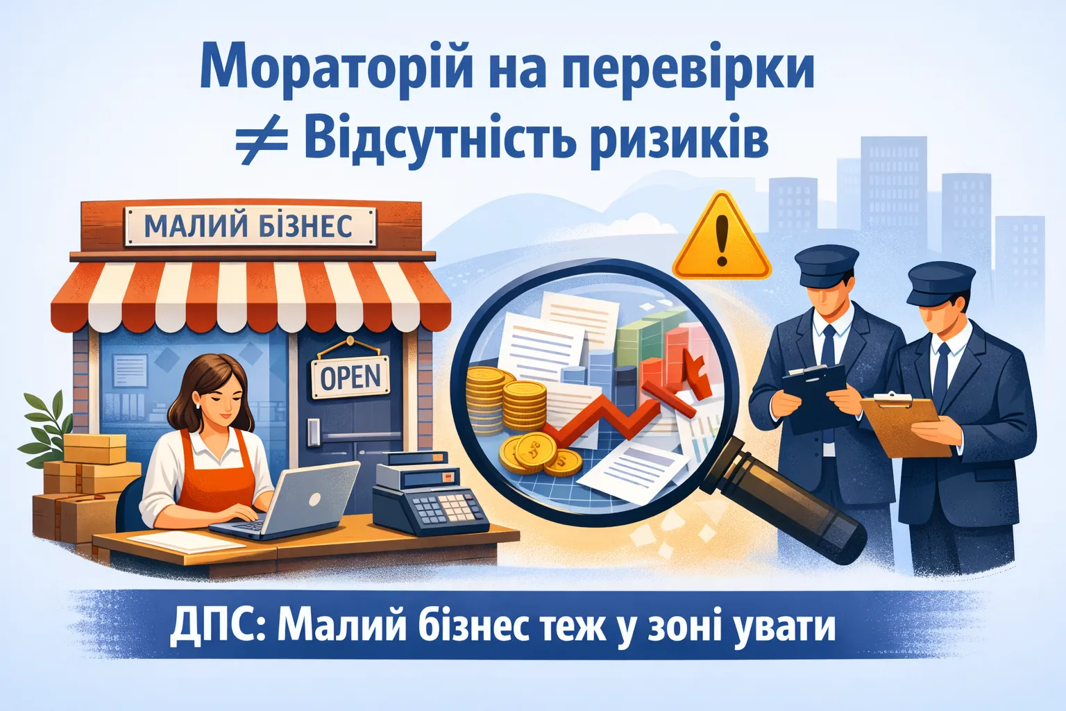 Малий бізнес — не означає низький ризик: ДПС про мораторій на перевірки Малий бізнес — не означає низький ризик: ДПС про мораторій на перевірки