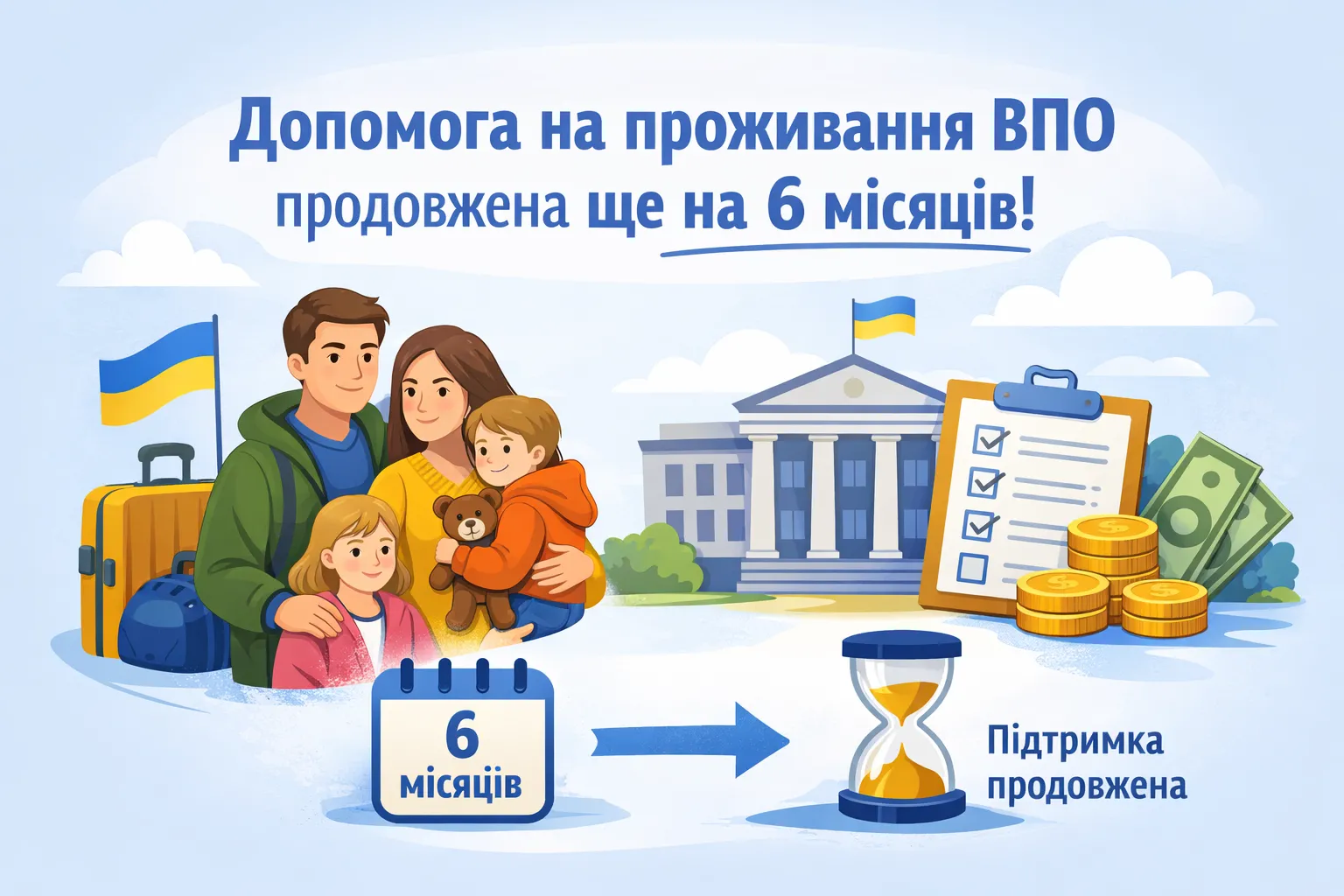 Уряд продовжив період виплати допомоги на проживання для ВПО ще на один шестимісячний період Уряд продовжив період виплати допомоги на проживання для ВПО ще на один шестимісячний період