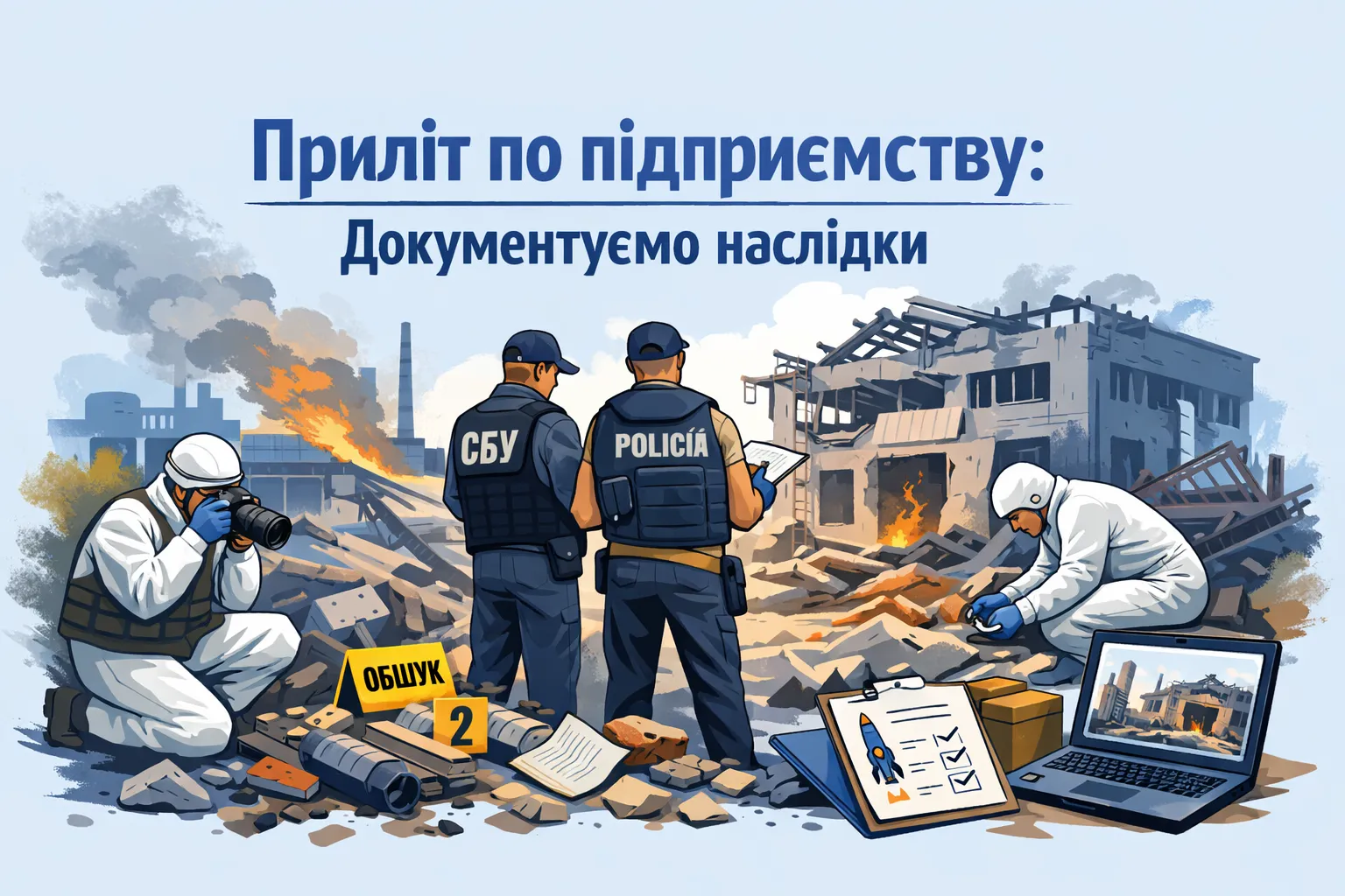 Приліт по підприємству: документуємо наслідки Приліт по підприємству: документуємо наслідки