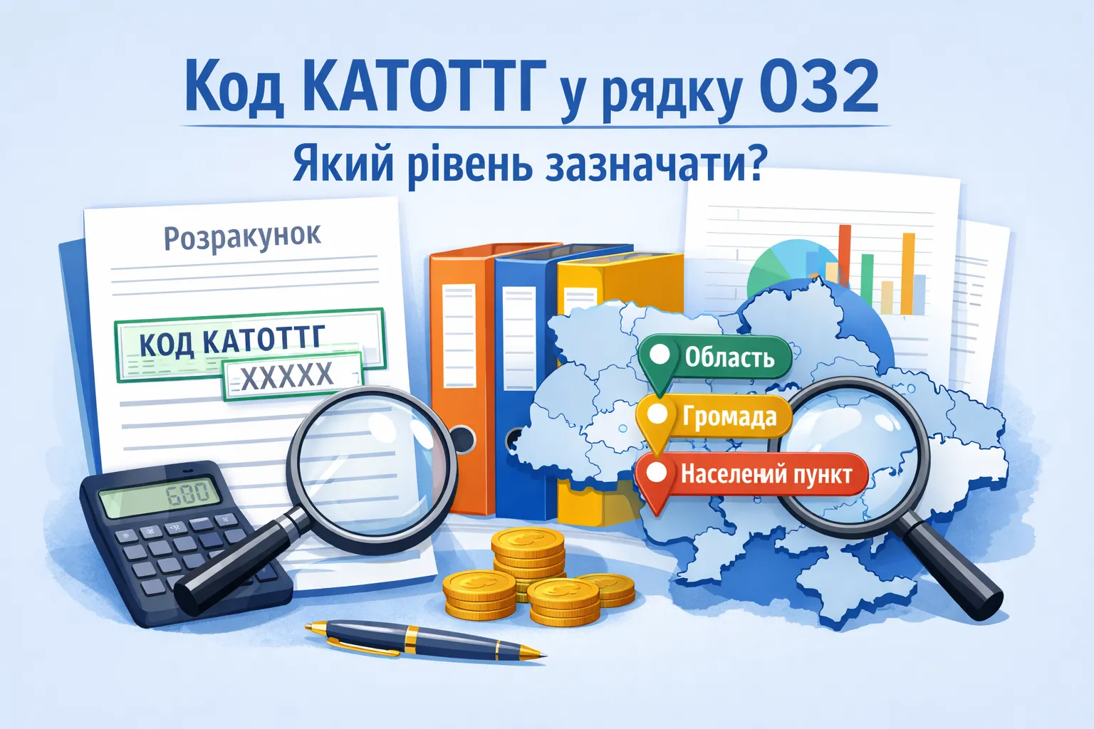 Код КАТОТТГ у рядку 032 Розрахунку ЮО, ФОП/НПД та 4ДФ: який рівень зазначати Код КАТОТТГ у рядку 032 Розрахунку ЮО, ФОП/НПД та 4ДФ: який рівень зазначати