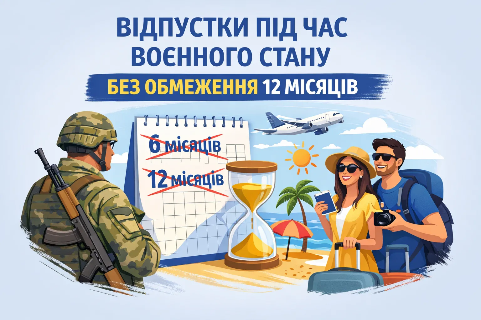 Щорічні відпустки під час воєнного стану: правило не пізніше 12 місяців не застосовується