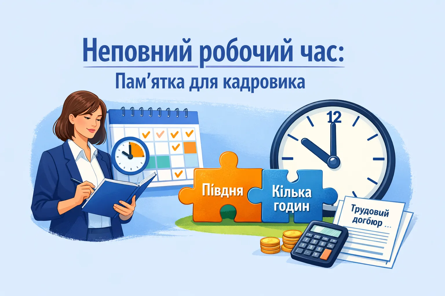 Неповний робочий час: пам’ятка для кадровика