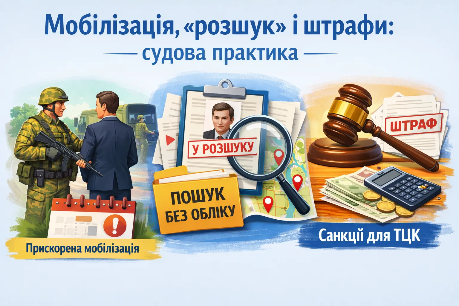 Експрес мобілізація заброньованих, «розшук» без обліку та штраф для ТЦК: дайджест судової практики