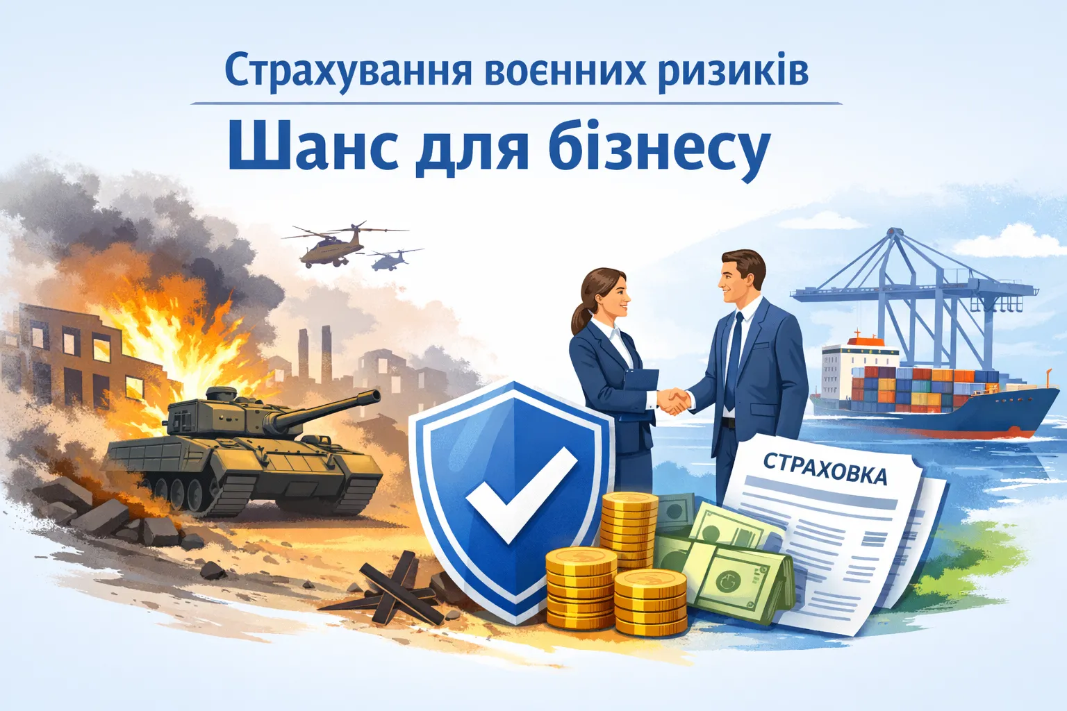 Бізнес сподівається на масштабування механізмів страхування воєнних ризиків Бізнес сподівається на масштабування механізмів страхування воєнних ризиків