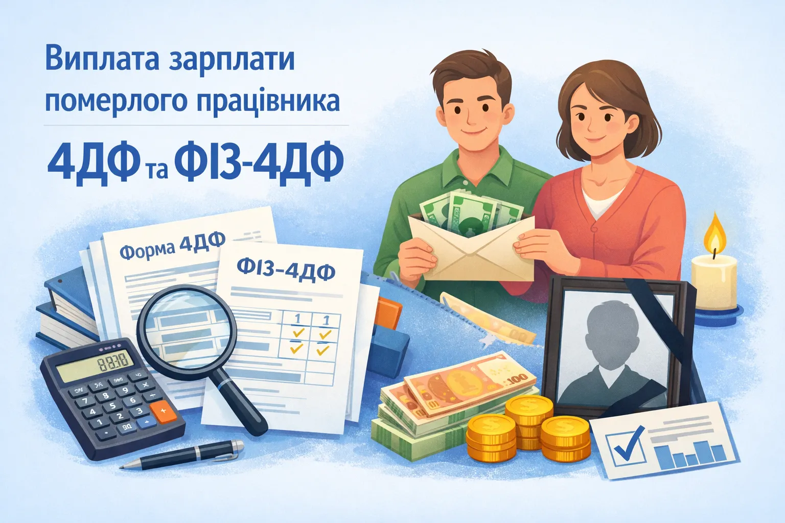 Зарплата померлого працівника: як показати виплату спадкоємцям у 4ДФ та ФІЗ-4ДФ