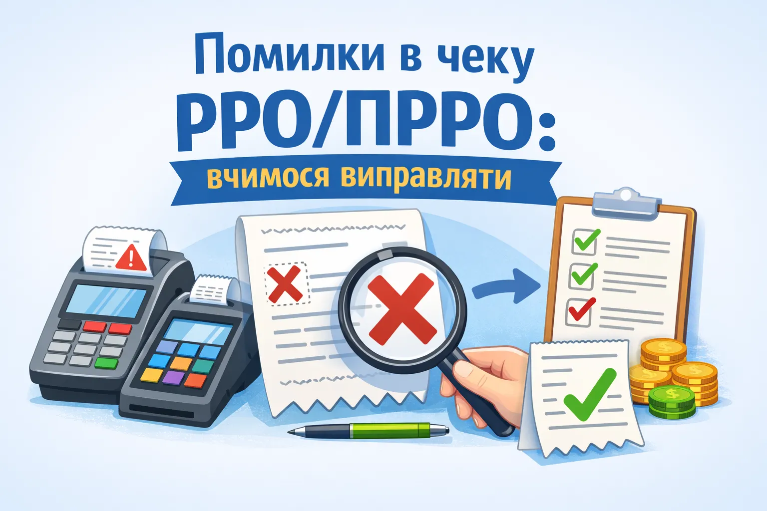 Помилки в чеку РРО/ПРРО: вчимося виправляти