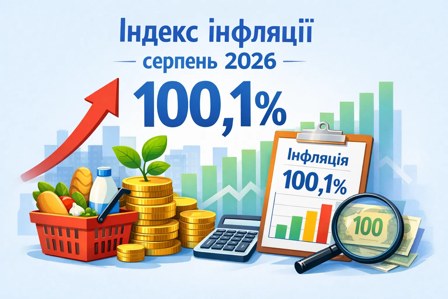 Індекс інфляції за серпень 2026 року — 100,1% Індекс інфляції за серпень 2026 року — 100,1%