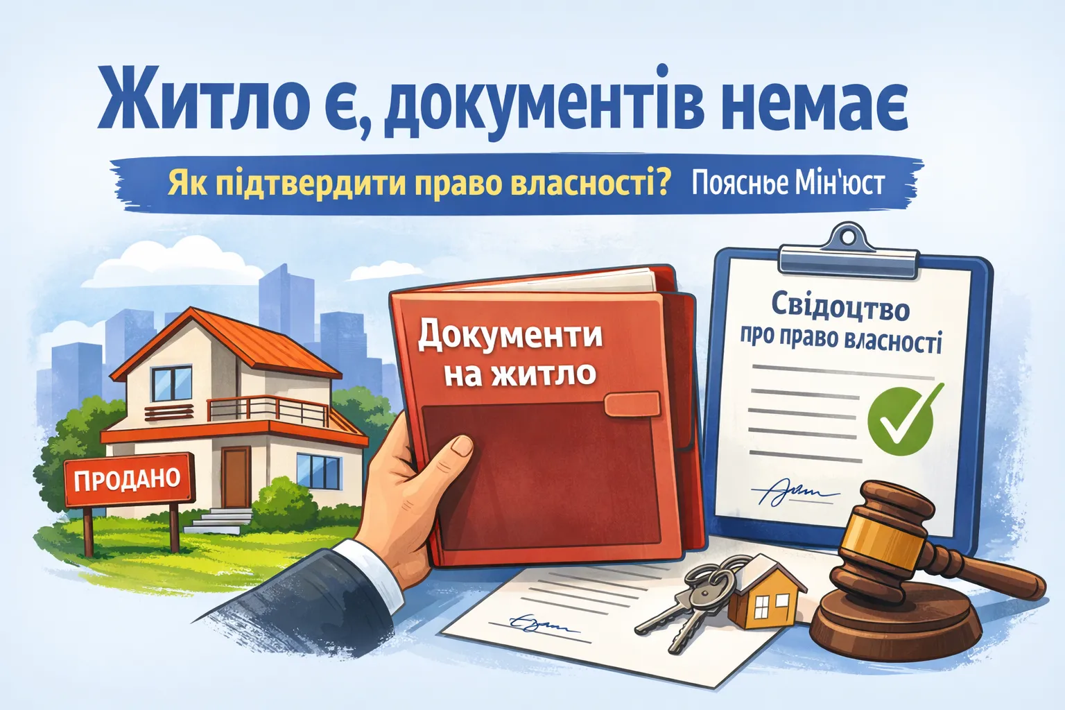 Житло є, документів немає. Як підтвердити право власності - пояснює Мін’юст
