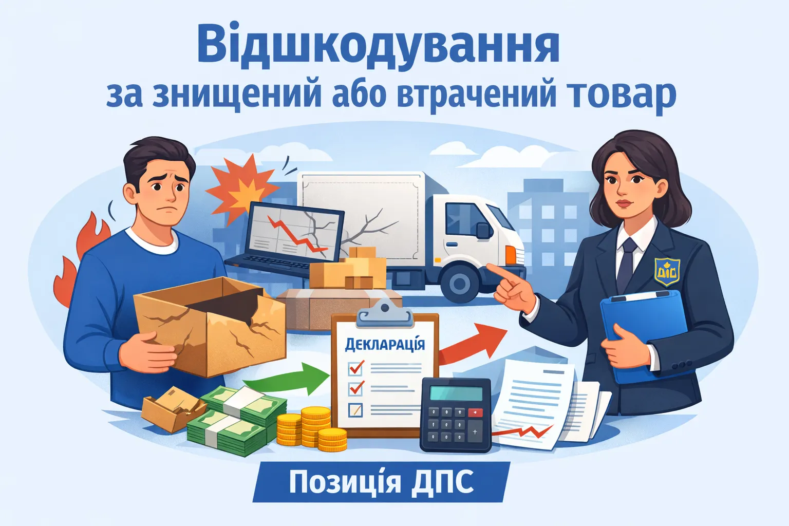 Відшкодування ФОП на ЄП за пошкоджений або втрачений товар: позиція ДПС
