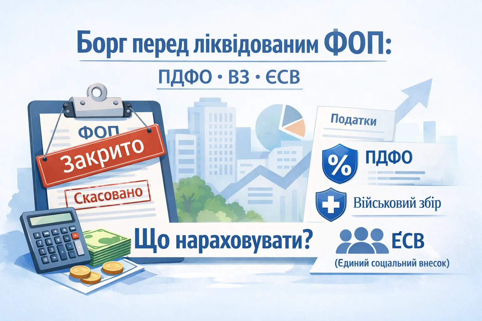 Борг перед ліквідованим ФОПом: ПДФО, ВЗ і ЄСВ – що нараховувати?