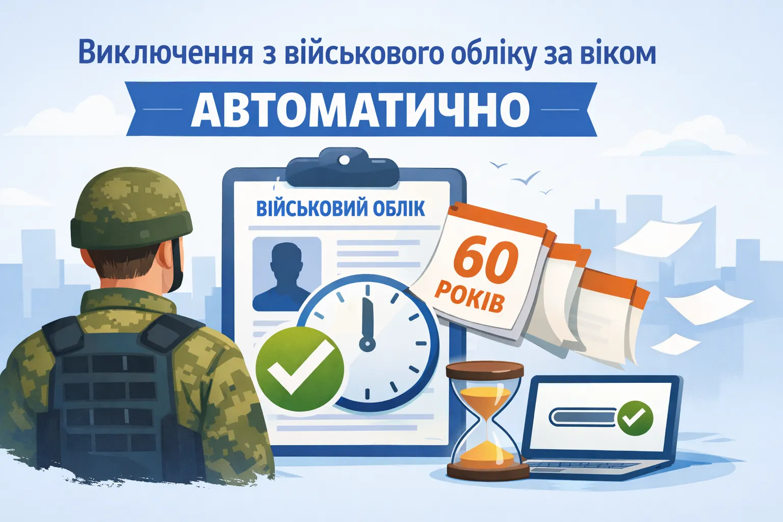 Виключення з військового обліку за віком відбуватиметься автоматично