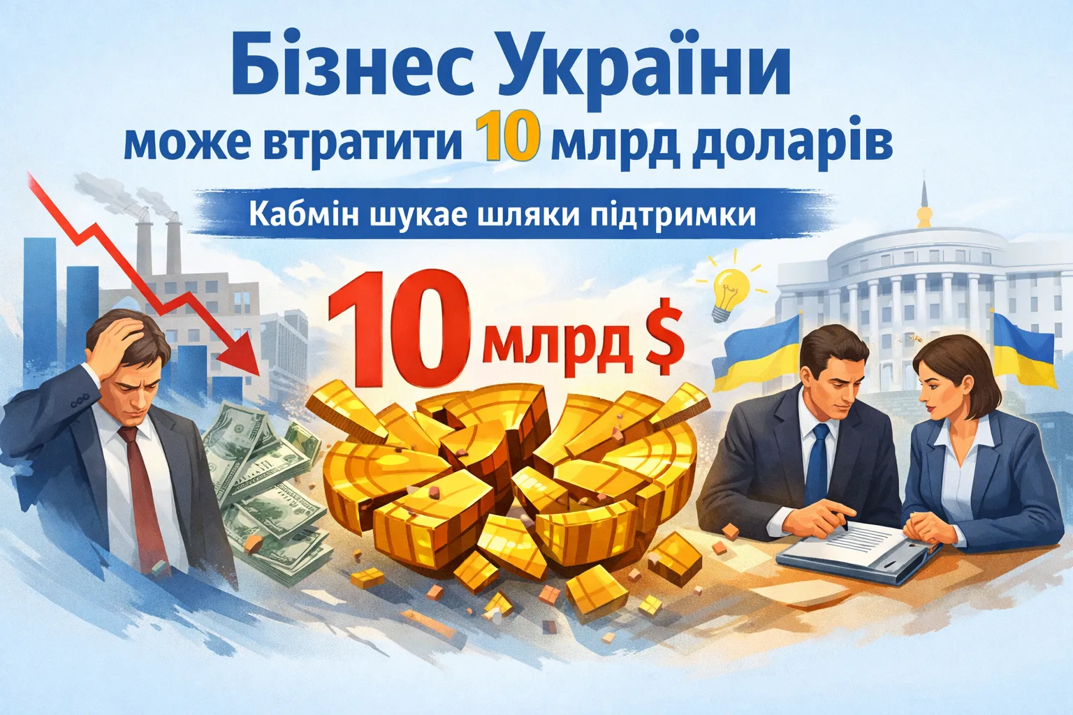 Український бізнес може втратити 10 млрд доларів, Кабмін шукає варіанти підтримки, - Кравченко