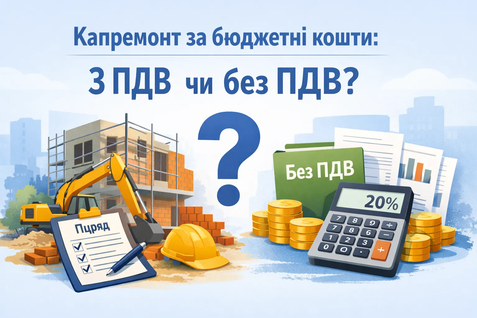 Бюджет фінансує капремонт: роботи з ПДВ чи без?