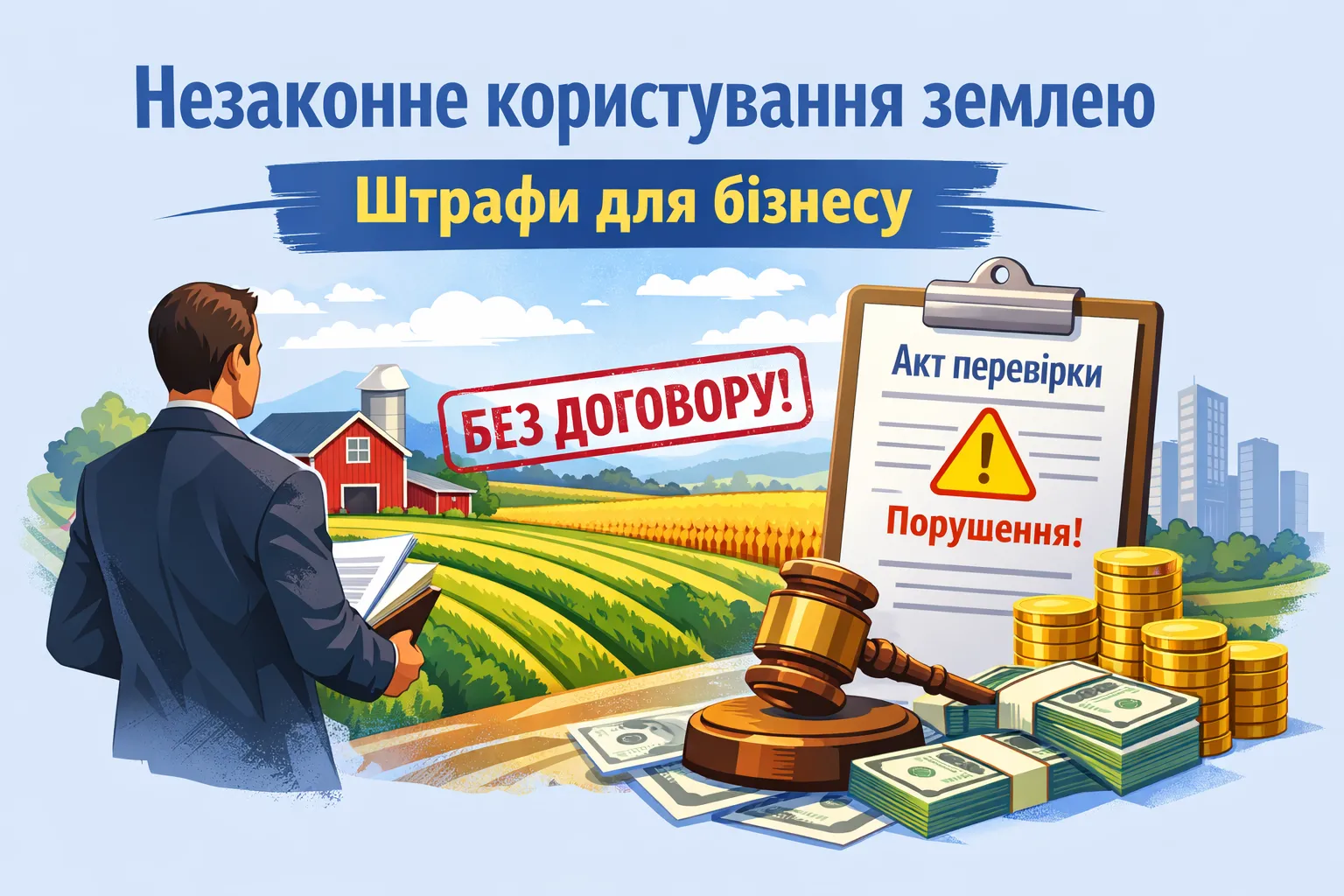 Користувалися землею без договору: з бізнесу можуть стягнути мільйони
