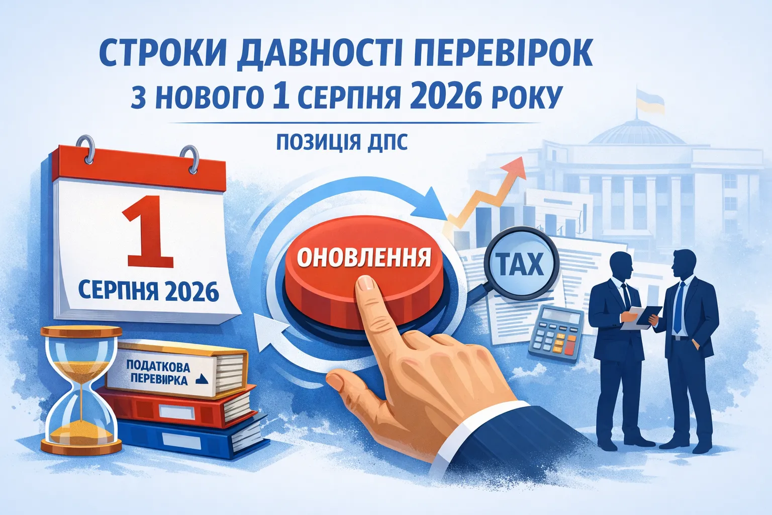 Перезавантаження строків давності для податкових перевірок з 1 серпня 2026 року: думка ДПС