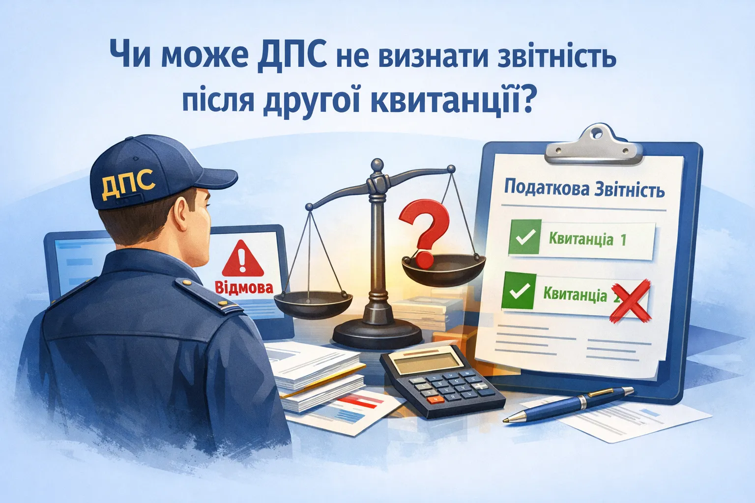 Чи може ДПС не визнати звітність після другої квитанції?