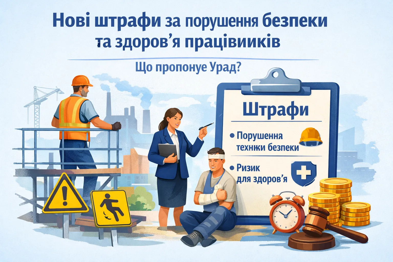 Нові штрафи за порушення безпеки та здоров’я працівників: що пропонує Уряд Нові штрафи за порушення безпеки та здоров’я працівників: що пропонує Уряд
