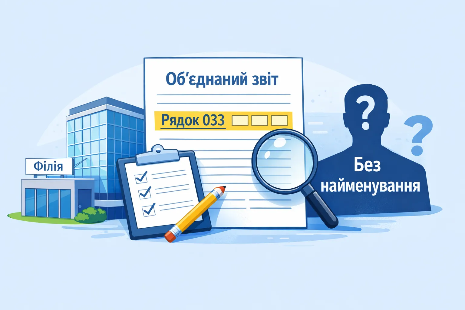 Відокремлений підрозділ без найменування: як заповнити рядок 033 Об'єднаного звіту?