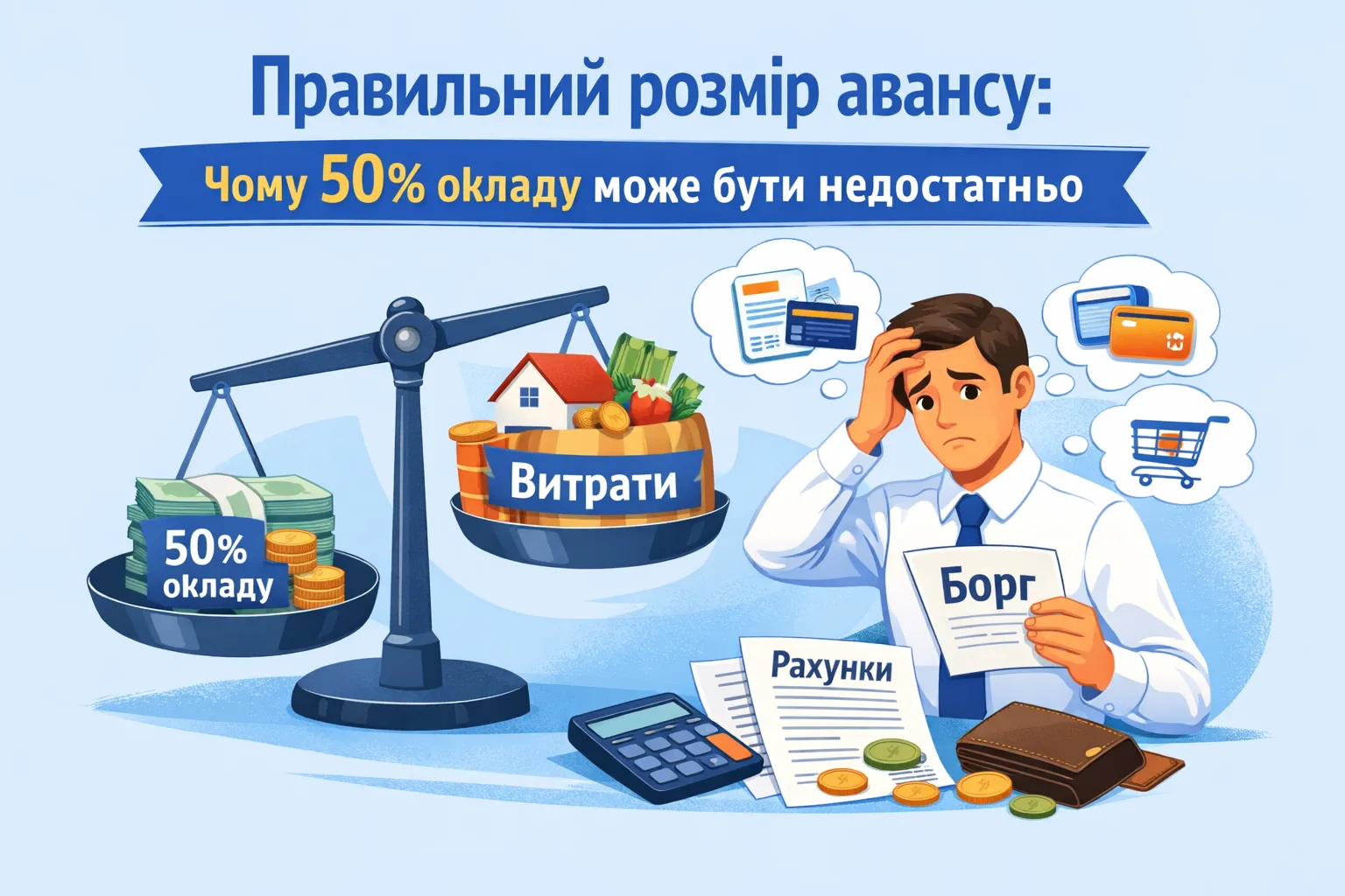 Правильний розмір авансу: чому 50 % окладу може бути недостатньо