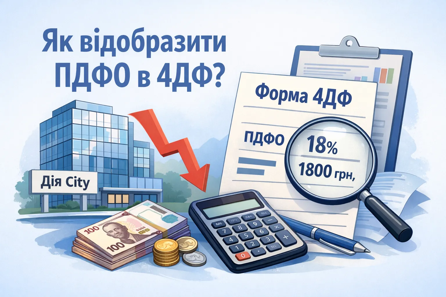Дія Сіті не витримала критерії місяця: як показати ПДФО в 4ДФ?