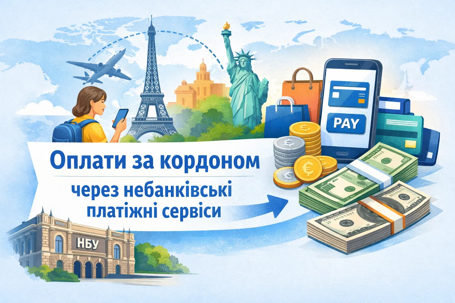 НБУ дозволив оплачувати покупки за кордоном через небанківські платіжні сервіси