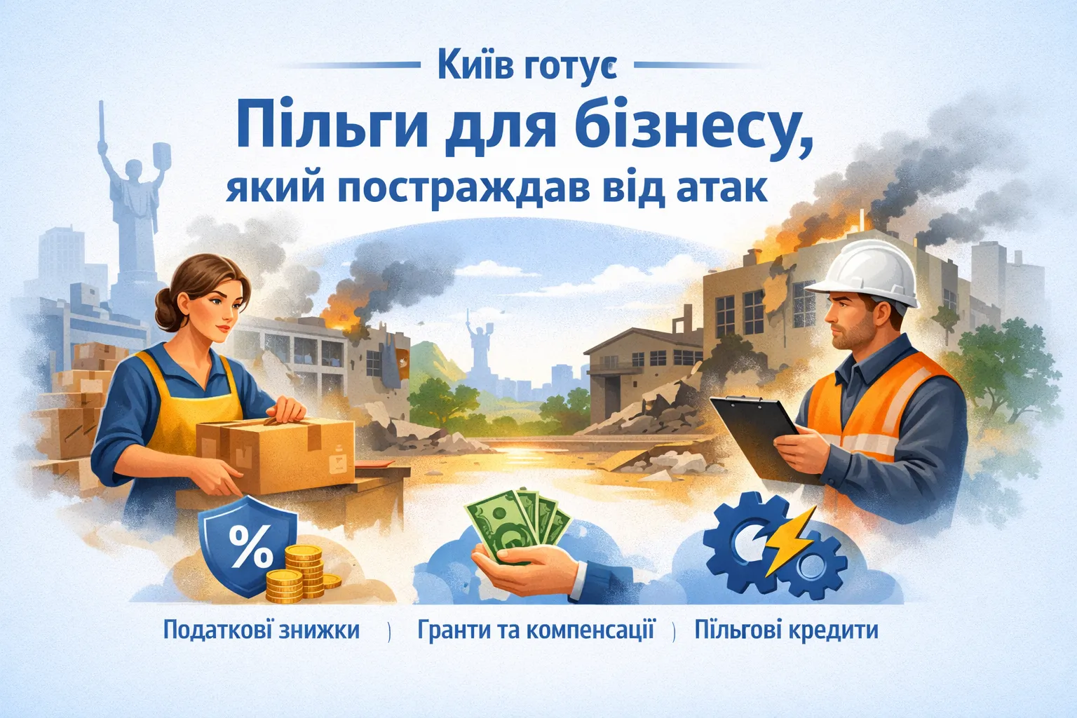 Київ готує пільги для бізнесу, який постраждав від атак РФ