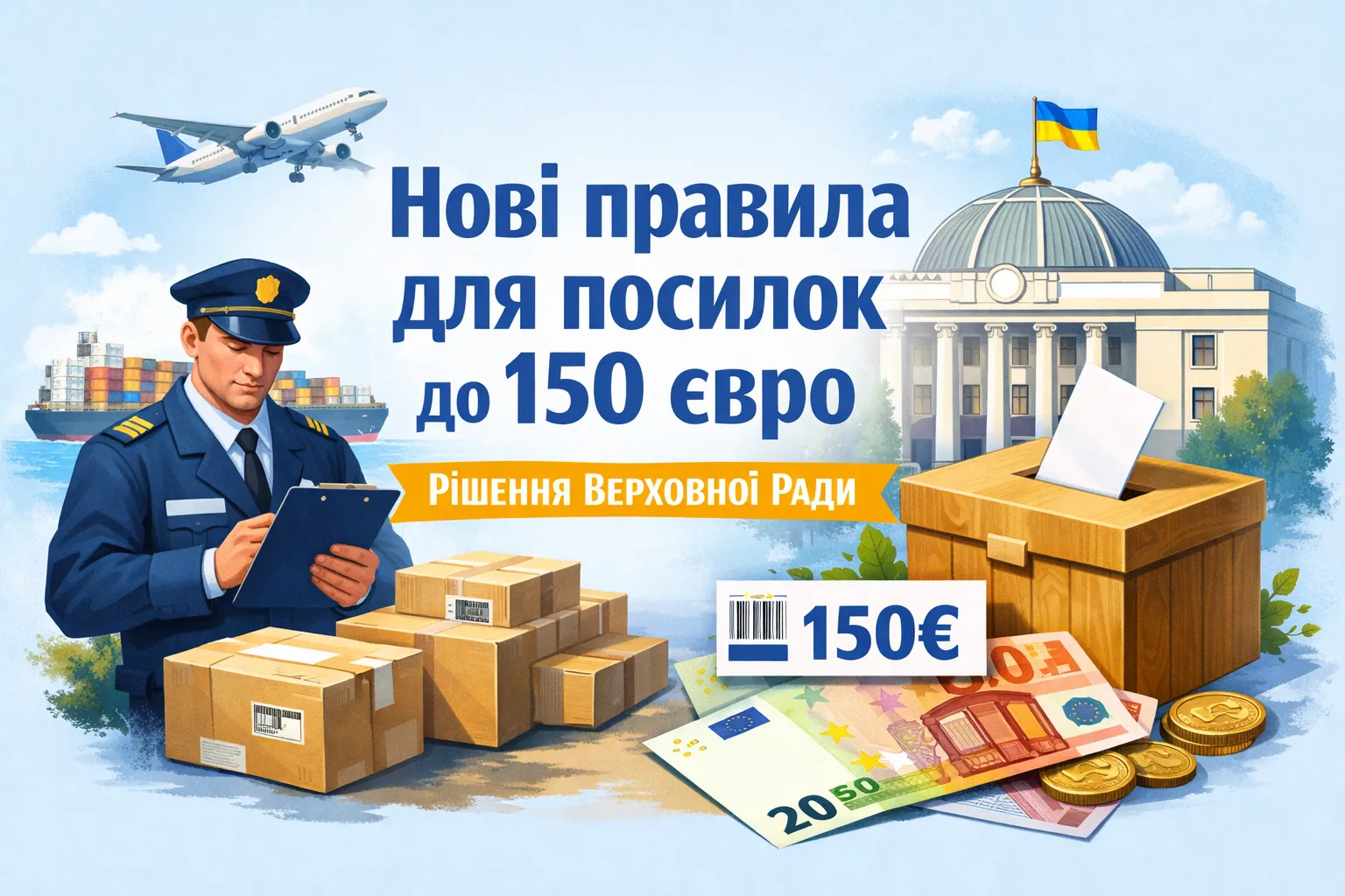 Нові митні правила для посилок до 150 євро: що підтримали депутати