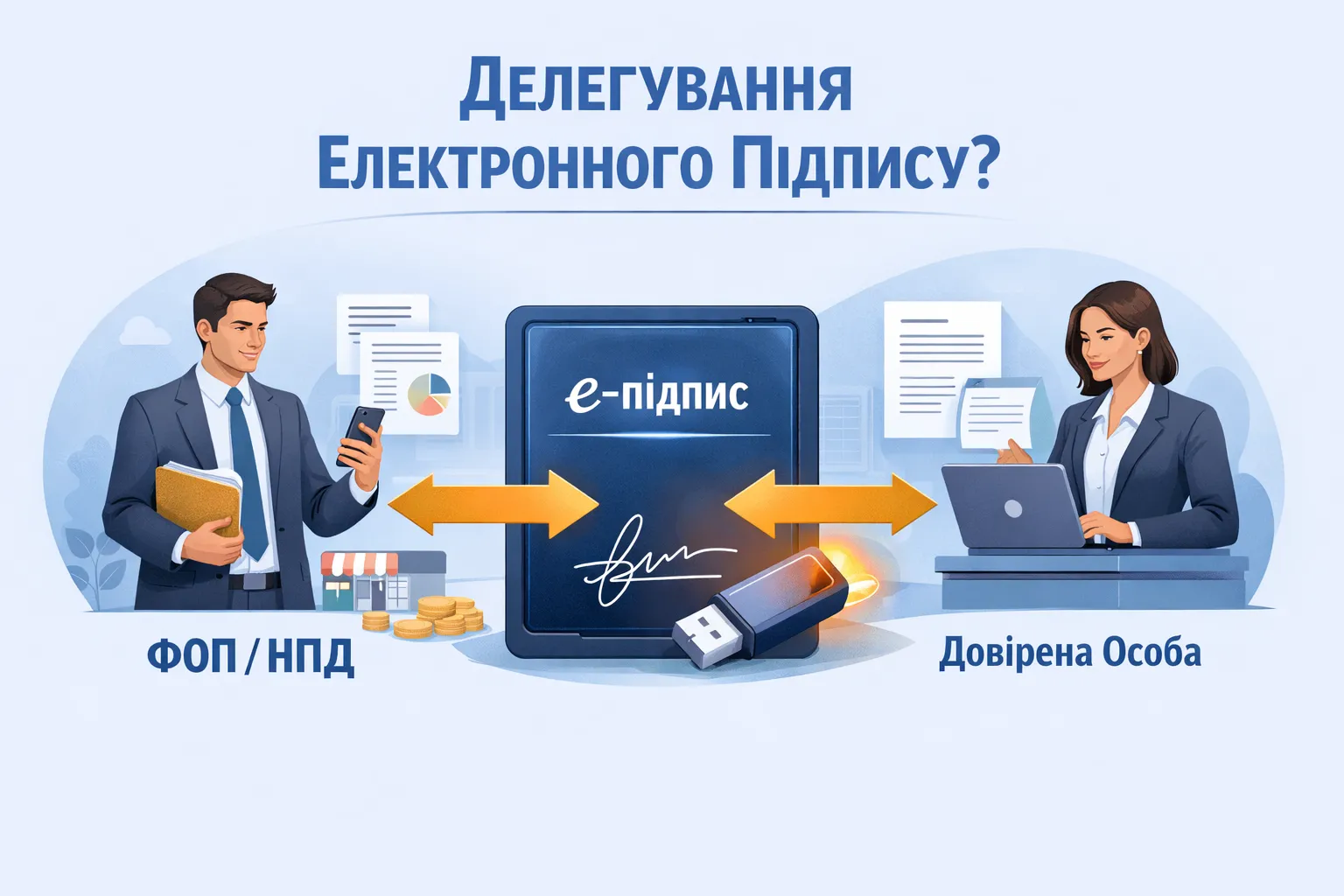 ФОП і НПД: чи можна делегувати електронний підпис звітності?