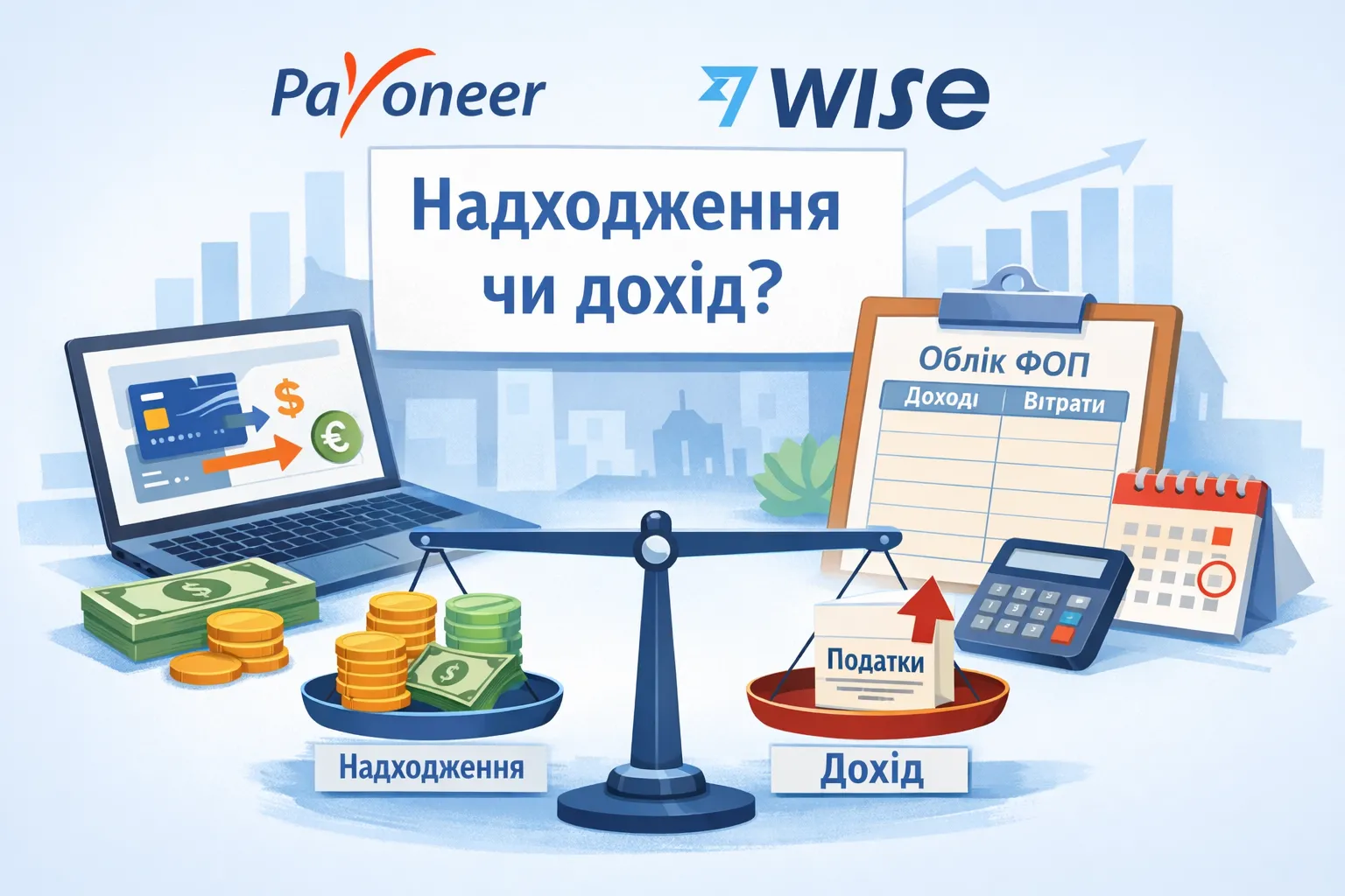 Payoneer та Wise для ФОП на загальній: коли надходження стають доходом? Payoneer та Wise для ФОП на загальній: коли надходження стають доходом?