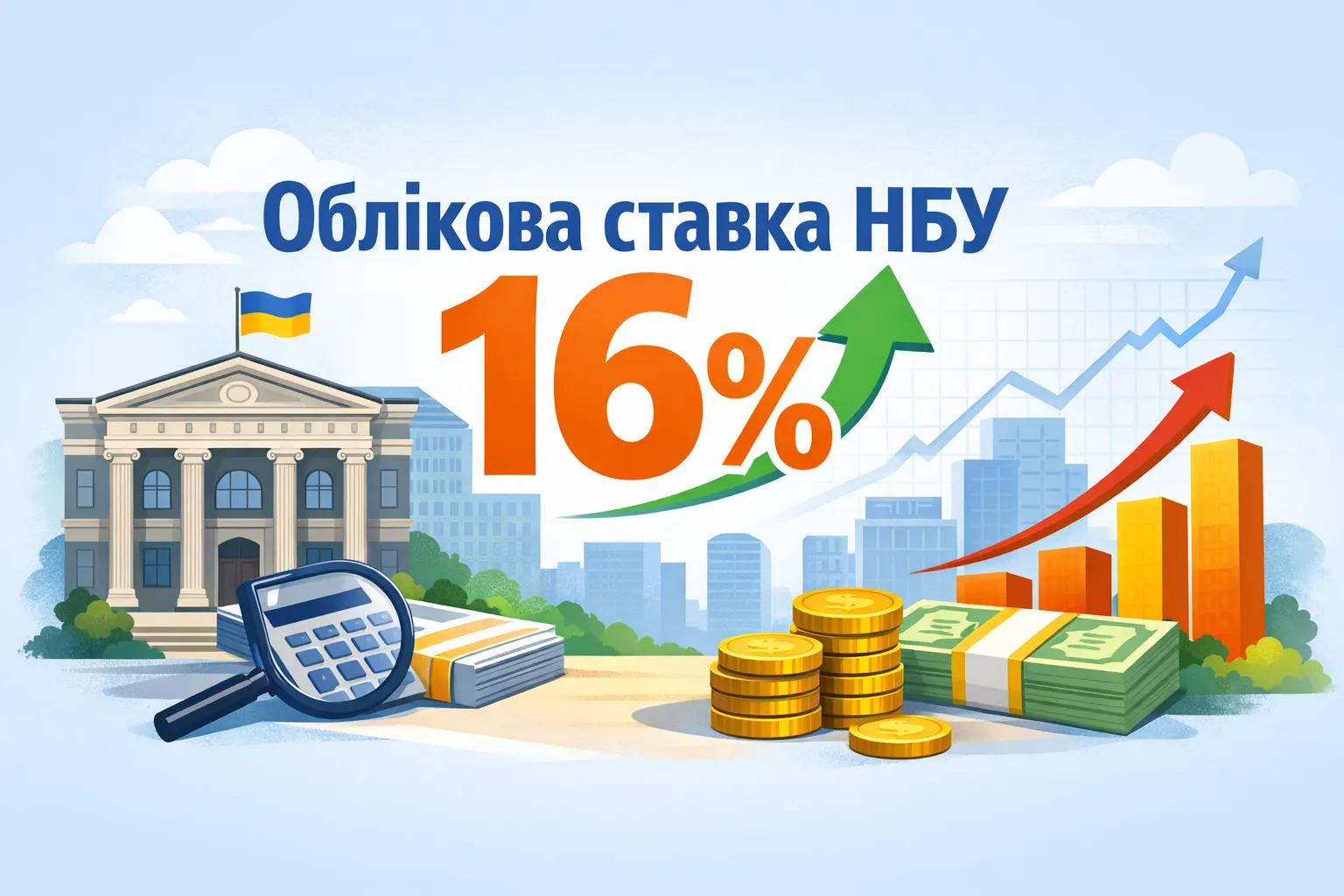 Нацбанк підвищив облікову ставку до 16% Нацбанк підвищив облікову ставку до 16%