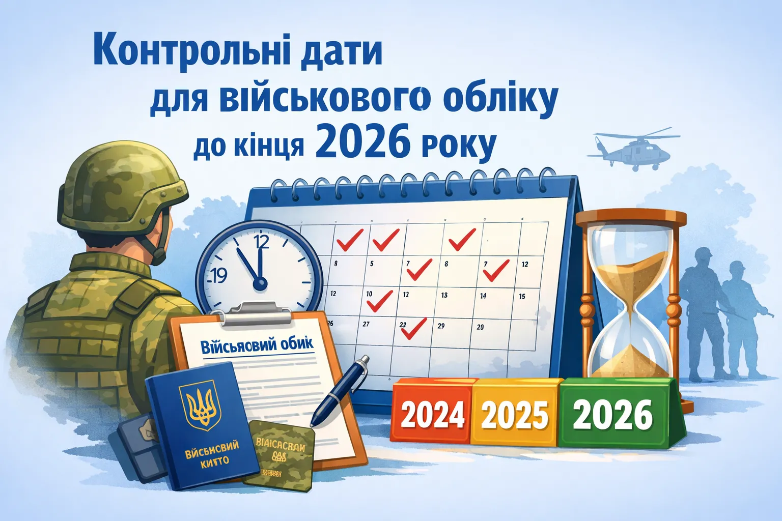 Контрольні дати для військового обліку до кінця 2026 року