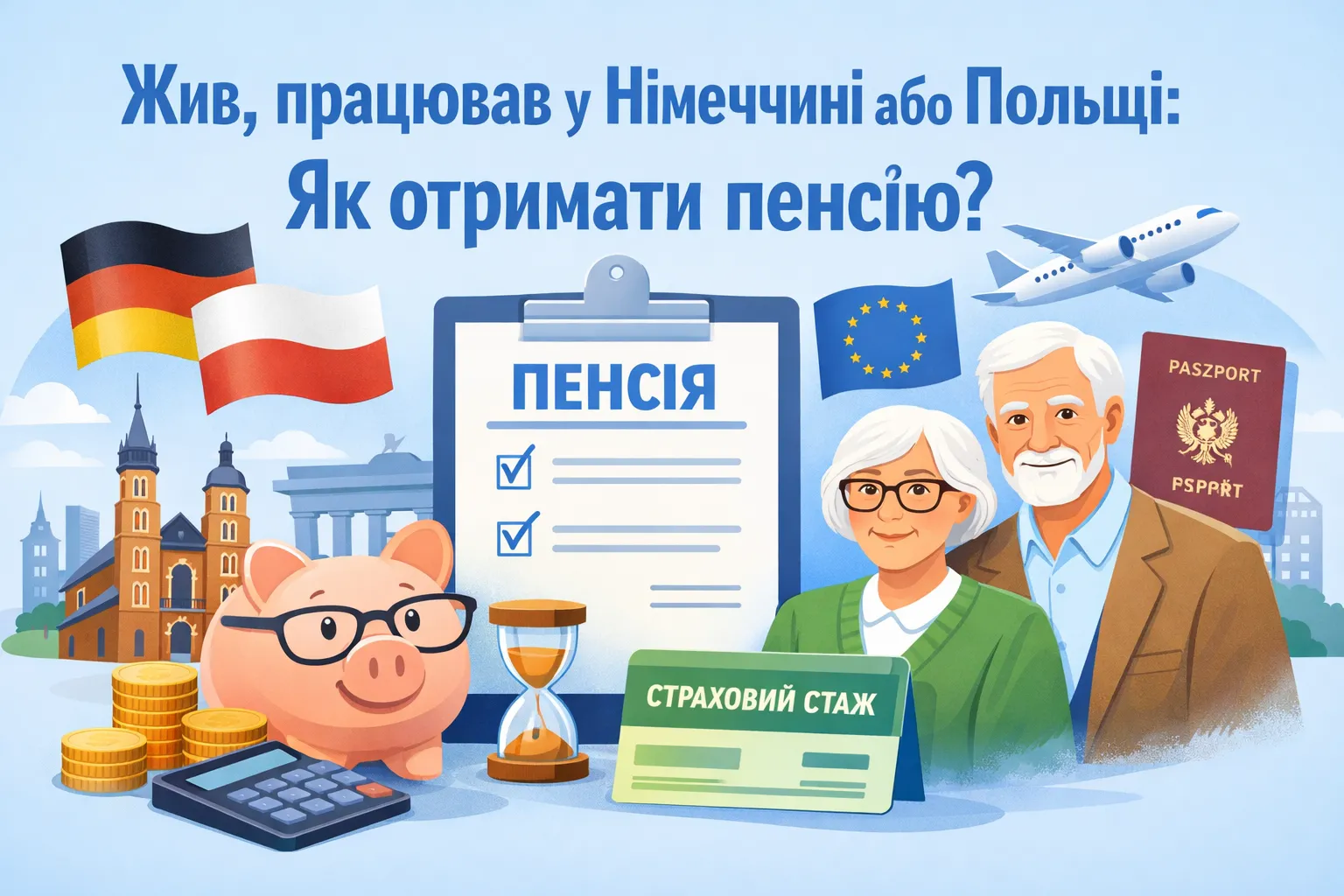 Жив, працював у Німеччині або Польщі: які гарантії щодо пенсії?