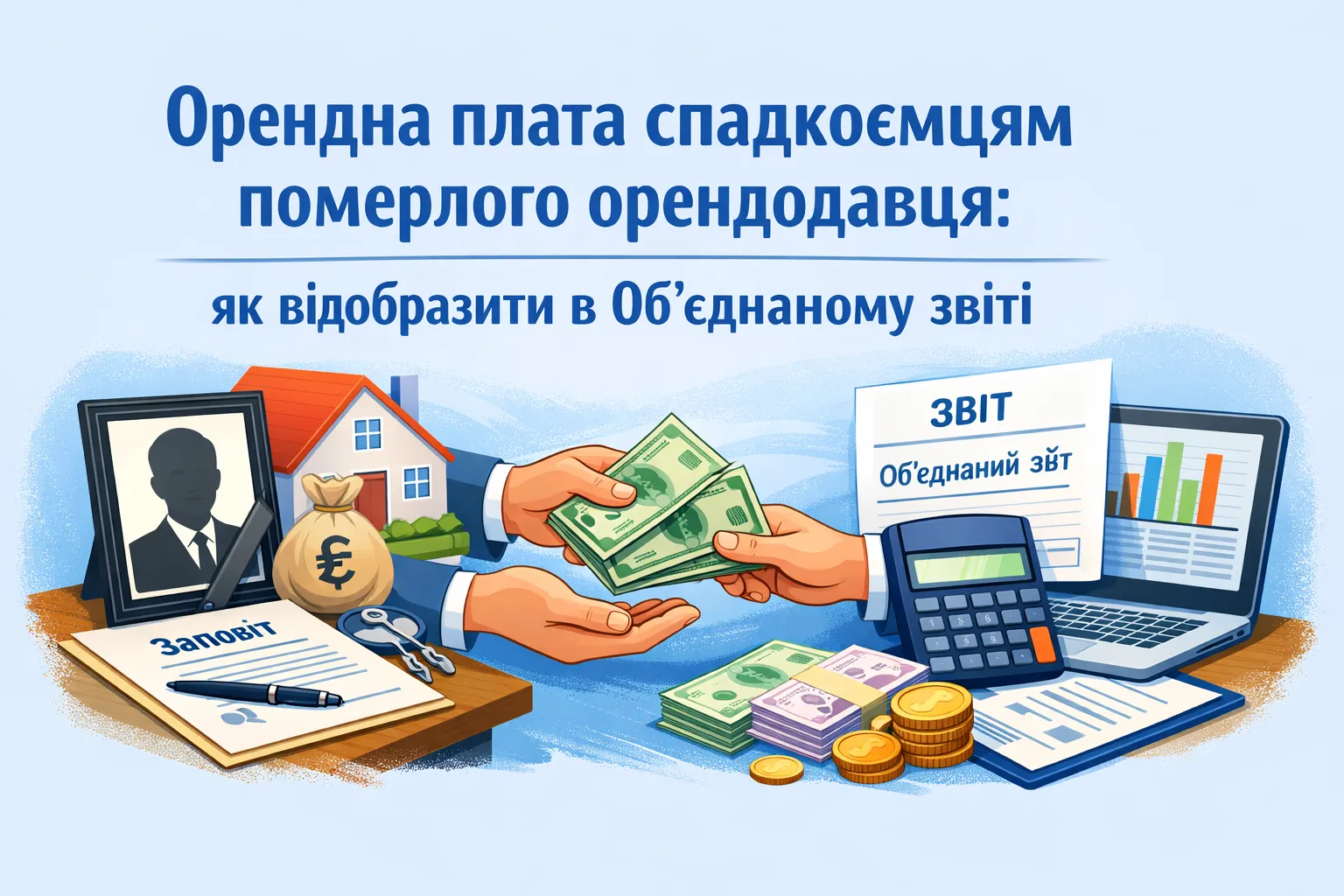 Орендна плата померлому орендодавцю: як відобразити виплати спадкоємцям в Об’днаному звіті