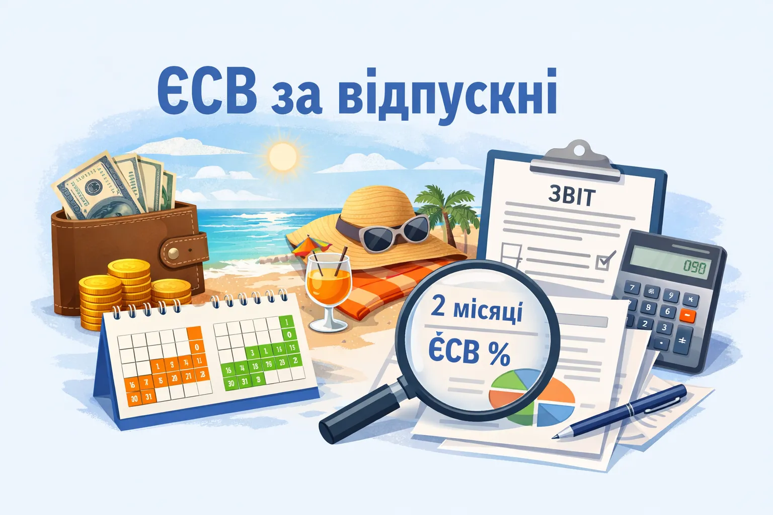 Відпускні за два місяці: як правильно нарахувати ЄСВ?