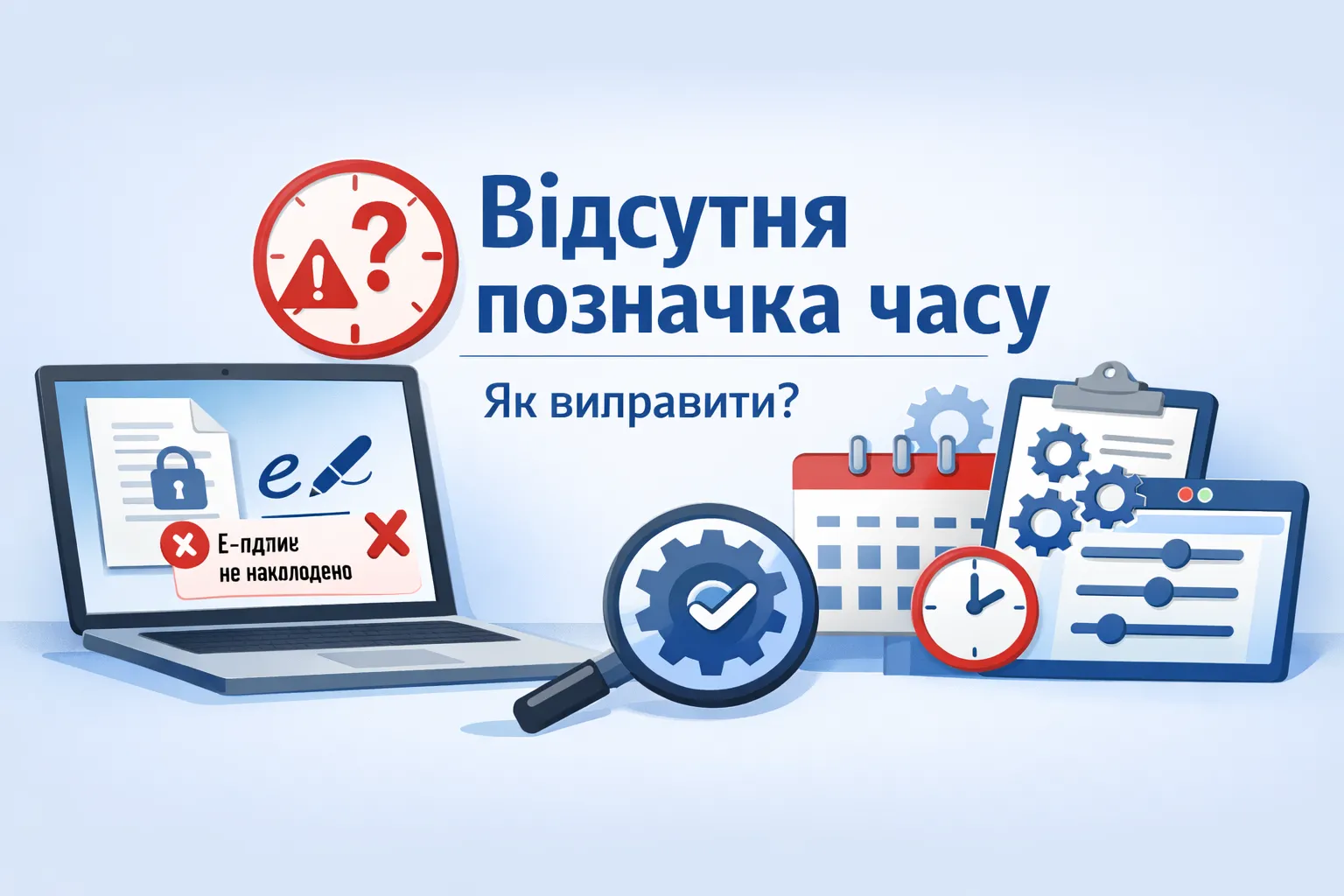 Е‑підпис не накладається через «Відсутня позначка часу»: що змінити в налаштуваннях?
