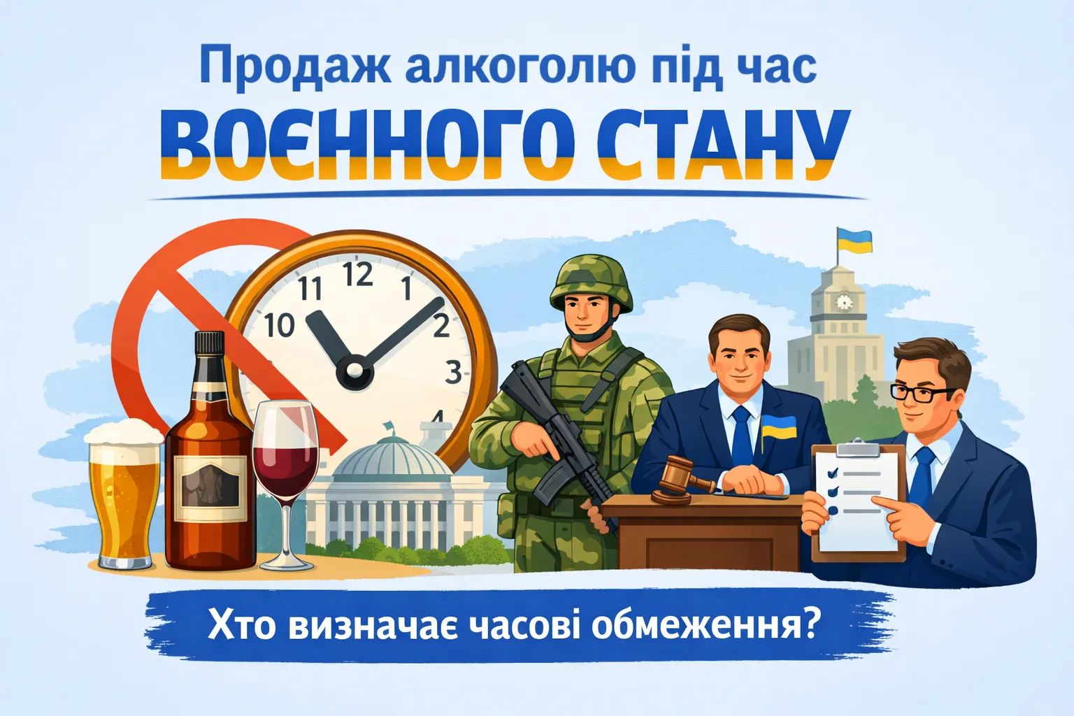 Продаж алкоголю під час воєнного стану: хто може встановлювати часові обмеження