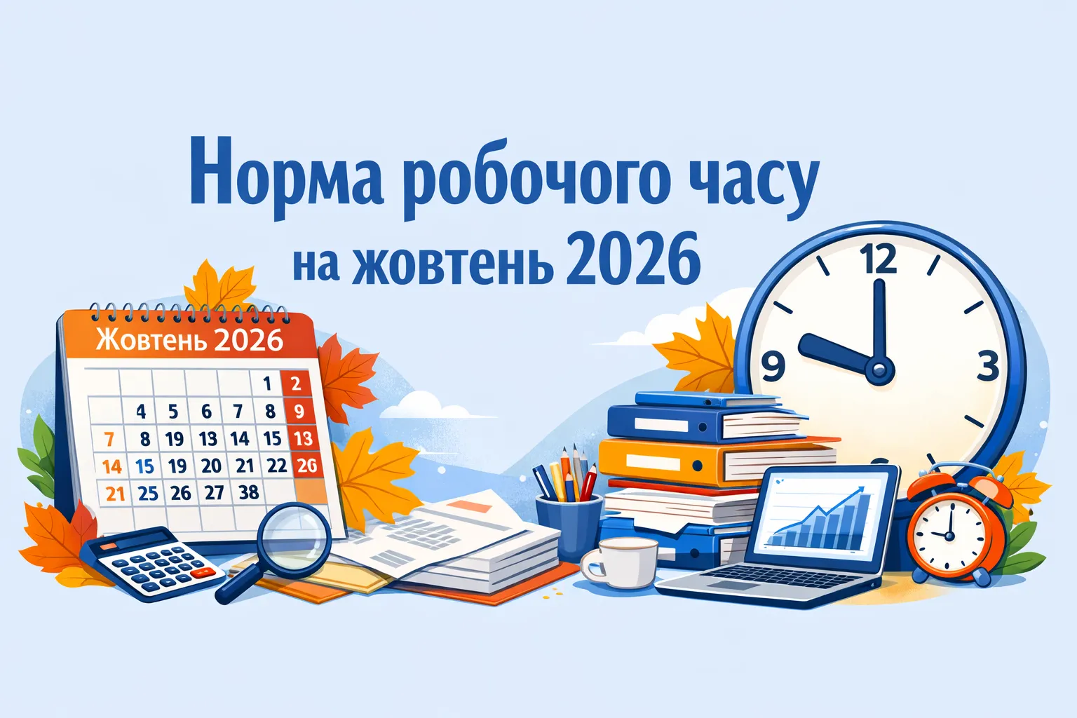 Норма тривалості робочого часу на жовтень 2026 року