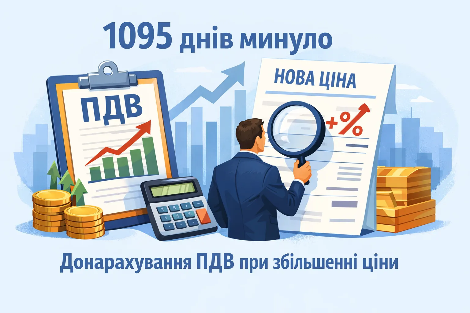 Минуло 1095 днів: як донарахувати ПДВ при збільшенні ціни постачання?