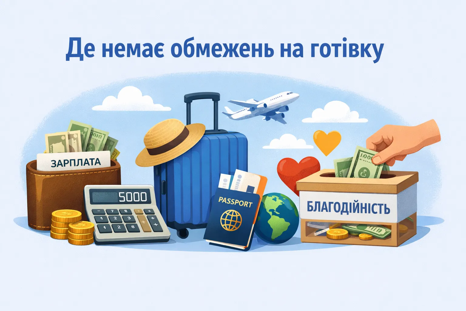 Зарплата, відрядження, благодійність: де немає обмежень на суму готівки
