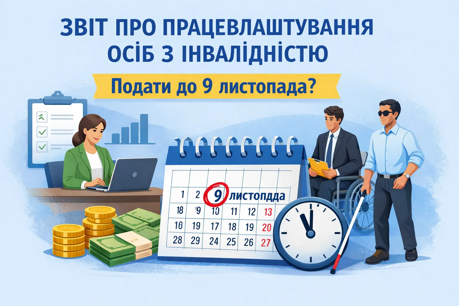 Звіт по внеску на підтримку працевлаштування осіб з інвалідністю: чи треба подати до 9 листопада?